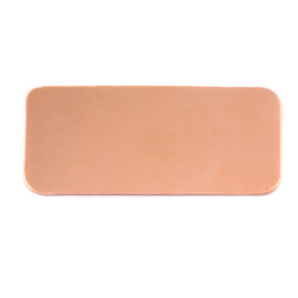 Metal Stamping Blanks Copper Rectangle, 44.5mm (1.73") x 20mm (.79"), 24g